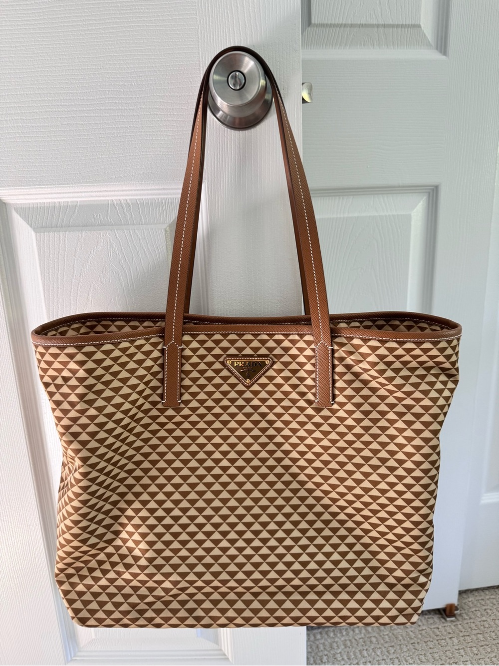 Prada Printed Nylon Tote Like New
